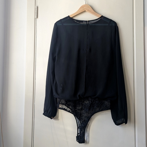 Dynamite Sheer Long Sleeve Bodysuit - Picture 2 of 9